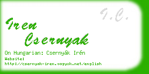 iren csernyak business card