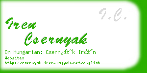 iren csernyak business card